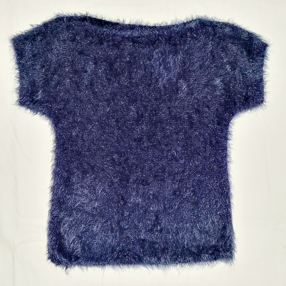 Jennifer Lopez Furry Short Sleeve Blouse